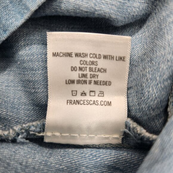 Harper Heritage Chambray Romper Long Roll-Up Sleeves Women's Size Small - Picture 13 of 16